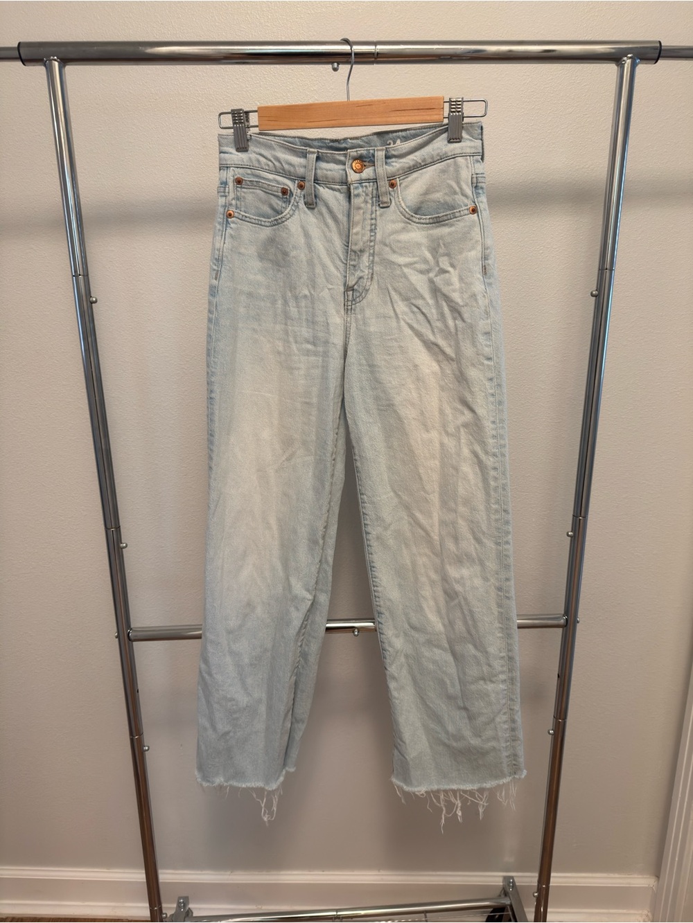 J. Crew Light Blue High-Rise Wide-Leg Jeans - Picture 2 of 5